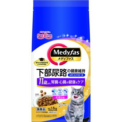 【ペットライン】メディファス　１１歳から　チキン味　１．５ｋｇ（２５０ｇ×６） ☆ペット用品 ※お取り寄せ商品【賞味期限：3ヵ月以上】 商品画像1：メディストック　カーゴ店