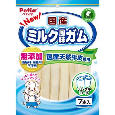 【ペティオ】ＮＥＷ国産ミルク風味ガム　ロール　７本 ☆ペット用品 ※お取り･･･