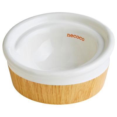 【ペティオ】ｎｅｃｏｃｏ　食べやすい　木目調　陶器食器　ドライフード向き･･･