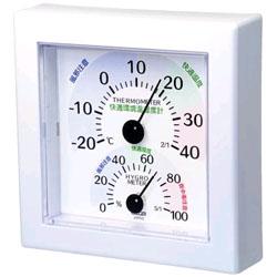 【クレセル】温湿度計　快適環境表示　ホワイト　ＴＲ－１００Ｗ ※お取り寄･･･