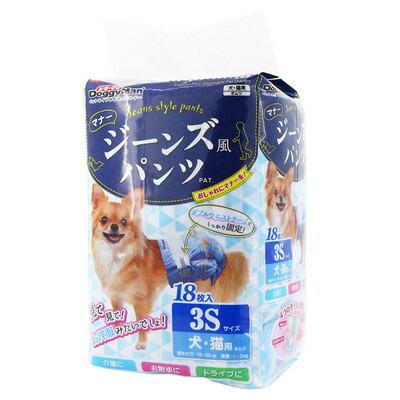 【ドギーマンハヤシ】ジーンズ風パンツ　３Ｓ　１８枚 ☆ペット用品 ※お取り･･･