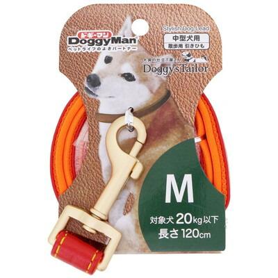 【ドギーマンハヤシ】Ｄｏｇｇｙ’ｓ　Ｔａｉｌｏｒ　ドッグリード　Ｍ　レザースタイル　レッド　１個 ☆ペット用品 ※お取り寄せ商品 商品画像1：メディストック　カーゴ店