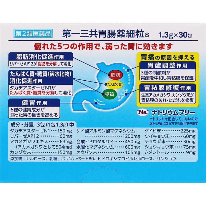 【第2類医薬品】【第一三共ヘルスケア】第一三共胃腸薬細粒s 30包 商品画像7：メディストック　カーゴ店
