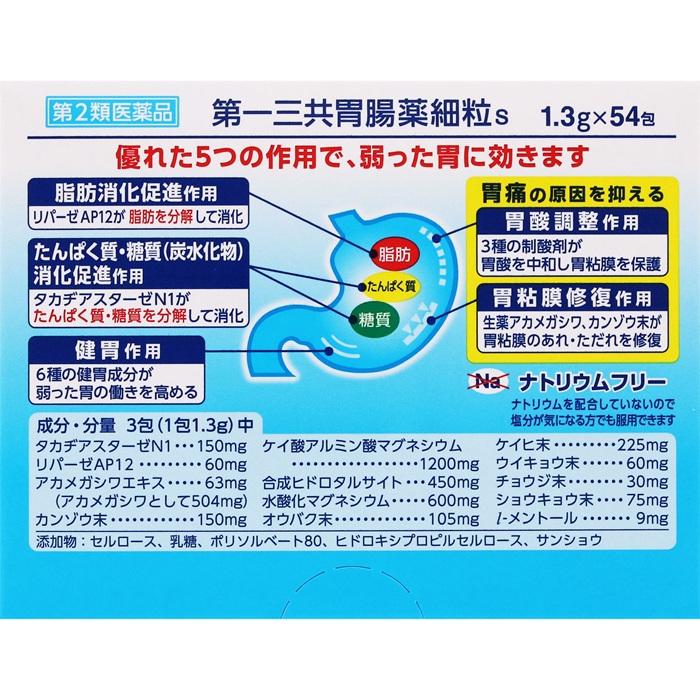 【第2類医薬品】【第一三共ヘルスケア】第一三共胃腸薬細粒s 54包 商品画像7：メディストック　カーゴ店