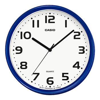 カシオ【CASIO】掛時計 クオーツクロック シンプル インテリアクロック ブル･･･