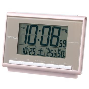 セイコー【SEIKO】電波デジタル目覚まし時計 温度・湿度表示 薄ピンクパール ･･･
