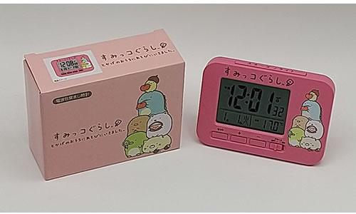 アリアス【キャラクタークロック】すみっコぐらし 電波目覚まし時計 とかげのおうち ピンク AC21023SXSG★【単3乾電池2本別売】 商品画像4：SAKURA MOMO