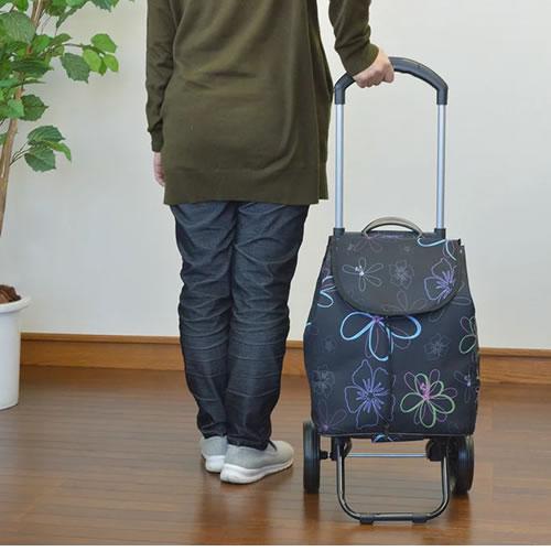 平野【平野鞄】25L ヴァレンチノヴィスカーニ 保冷 保温 ショッピングカート（黒/黒）★【15161-06】 商品画像8：SAKURA MOMO