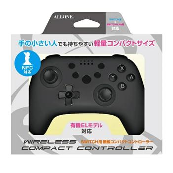 アローン【ゲーム周辺機器】Switch用 無線コンパクトコントローラー BK 有機ELモデル対応 ALG-NSWCCK 商品画像1：SAKURA MOMO