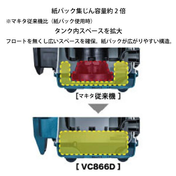 マキタ（makita） 充電式ドライクリーナ 本体 VC866DZ 本体のみ 乾式専用 掃除機 商品画像10：ニッチ・リッチ・キャッチKaago店