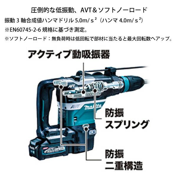 マキタ 40mm 充電式ハンマドリル (HR005GRMX) 商品画像3：ニッチ・リッチ・キャッチKaago店