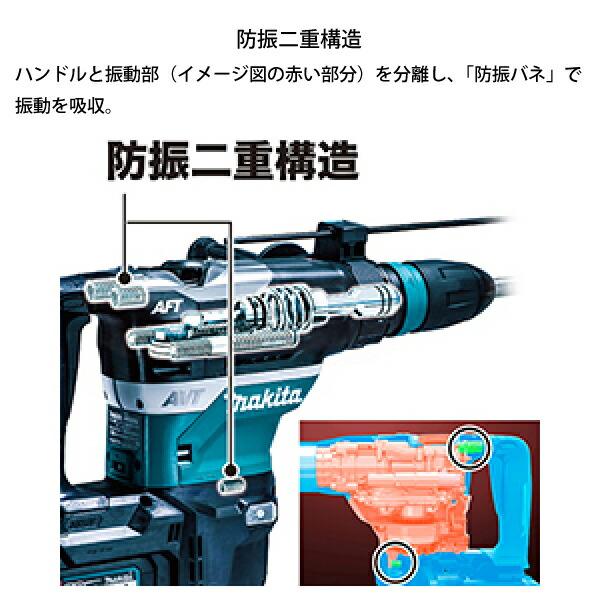 マキタ 40mm 充電式ハンマドリル (HR005GRMX) 商品画像6：ニッチ・リッチ・キャッチKaago店