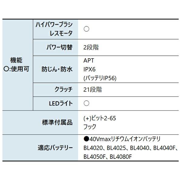 マキタ 40Vmax 充電式ドライバドリル 本体のみ DF002GZ B 黒 商品画像3：ニッチ・リッチ・キャッチKaago店