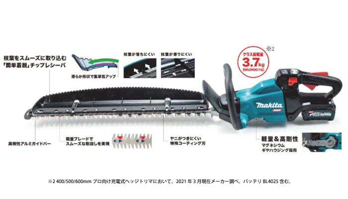 マキタ 400mm充電式ヘッジトリマ MUH001GRDX 商品画像2：ニッチ・リッチ・キャッチKaago店