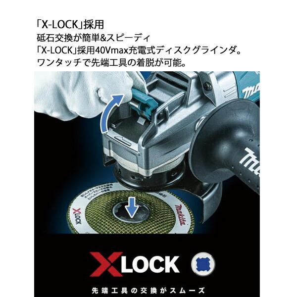 マキタ 40Vmax 充電式ディスクグラインダ 125mm バッテリー ・充電器付き GA047GRMX 商品画像4：ニッチ・リッチ・キャッチKaago店