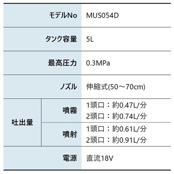 マキタ 18V 充電式噴霧器 5L バッテリー ・充電器付き MUS054DWF 商品画像2：ニッチ・リッチ・キャッチKaago店