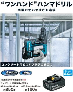 マキタ（makita） 17mm充電式ハンマドリル HR171DRGX バッテリー・充電器付の通販なら: ニッチ・リッチ・キャッチKaago店  [Kaago(カーゴ)]