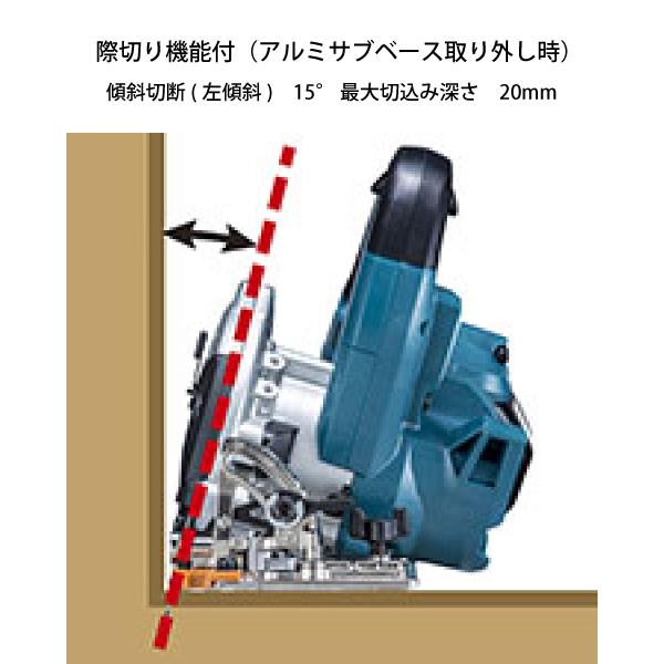 マキタ 125mm充電式マルノコ 青 (HS474DRGX) 商品画像6：ニッチ・リッチ・キャッチKaago店
