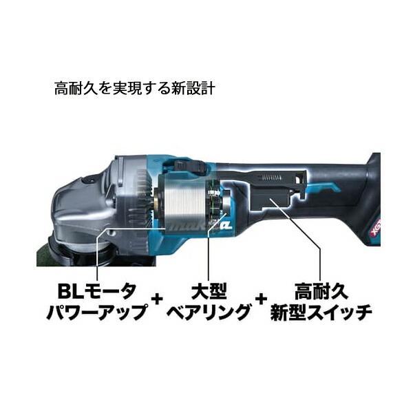 マキタ 40Vmax 充電式ディスクグラインダ 125mm バッテリー ・充電器付き GA002GRDX 商品画像7：ニッチ・リッチ・キャッチKaago店