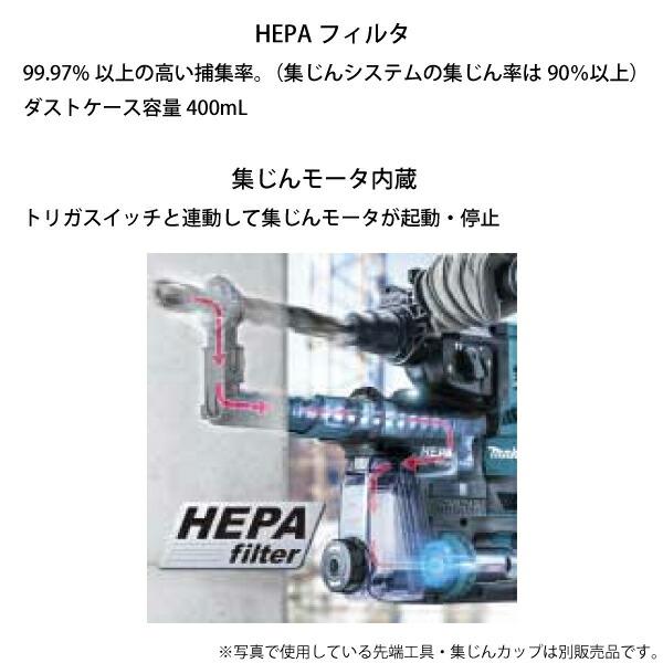 マキタ 28mm 充電式ハンマドリル (HR001GRDX) 商品画像4：ニッチ・リッチ・キャッチKaago店