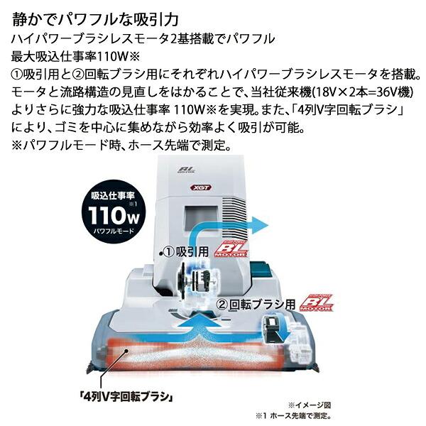 マキタ 40Vmax 充電式アップライトクリーナ 5L 本体のみ VC010GZ 商品画像5：ニッチ・リッチ・キャッチKaago店