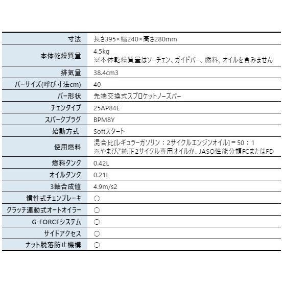 新ダイワ チェンソー プロソー 40cm 25AP-84E E2038SR/400T 商品画像2：ニッチ・リッチ・キャッチKaago店