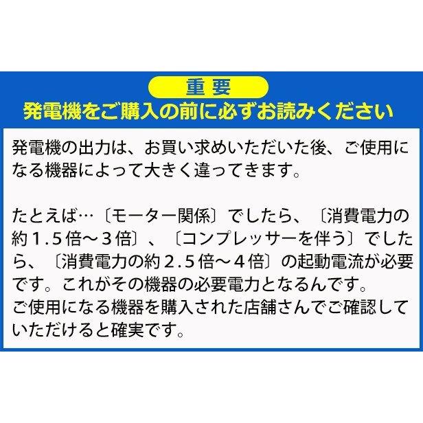 HPG2500-5 ワキタ AVR発電機 50Hz 商品画像4：ニッチ・リッチ・キャッチKaago店