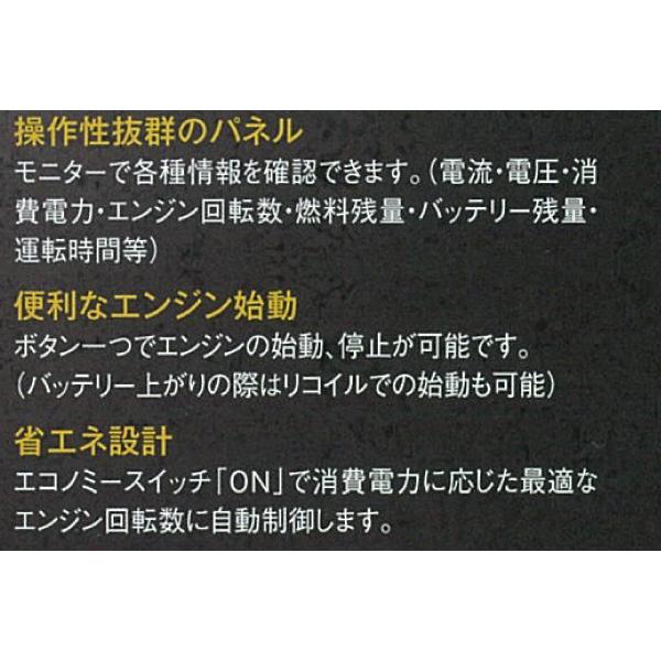 ワキタ インバータ発電機 HPG6500iS 商品画像3：ニッチ・リッチ・キャッチKaago店