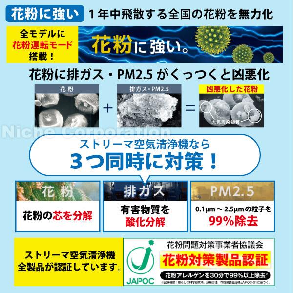 ダイキン ストリーマ空気清浄機 MC555A W ホワイト 商品画像6：ニッチ・リッチ・キャッチKaago店