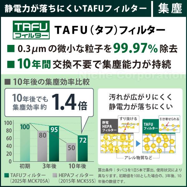 ダイキン 加湿ストリーマ空気清浄機 MCK705A T ブラウン 商品画像13：ニッチ・リッチ・キャッチKaago店