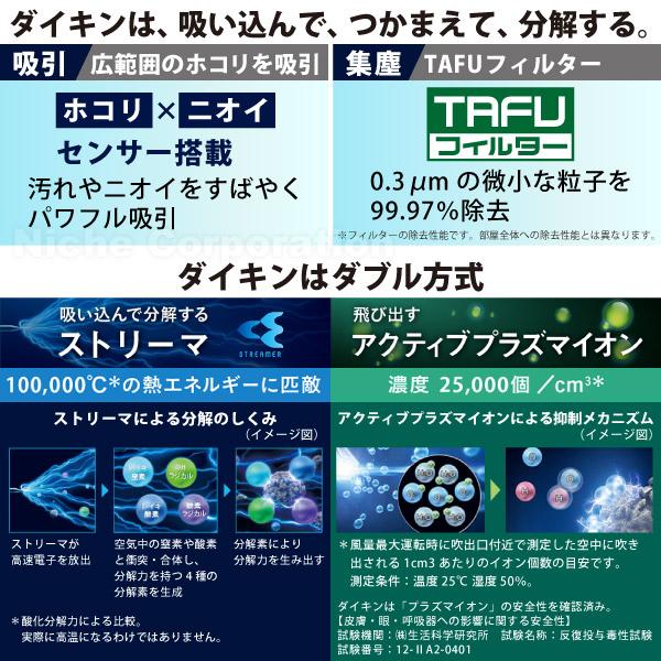 ダイキン ストリーマ空気清浄機 MC556A W ホワイト 商品画像11：ニッチ・リッチ・キャッチKaago店