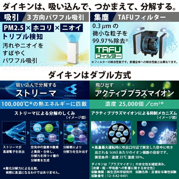 ダイキン 加湿ストリーマ空気清浄機 MCK906A T ブラウン 商品画像12：ニッチ・リッチ・キャッチKaago店