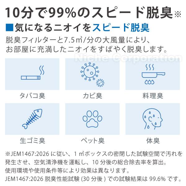 ダイキン ストリーマ空気清浄機 (MC757A) (W ホワイト) 商品画像6：ニッチ・リッチ・キャッチKaago店