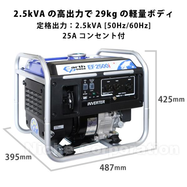アースパワー インバーター発電機 EF2500i EF2500I 商品画像5：ニッチ・リッチ・キャッチKaago店