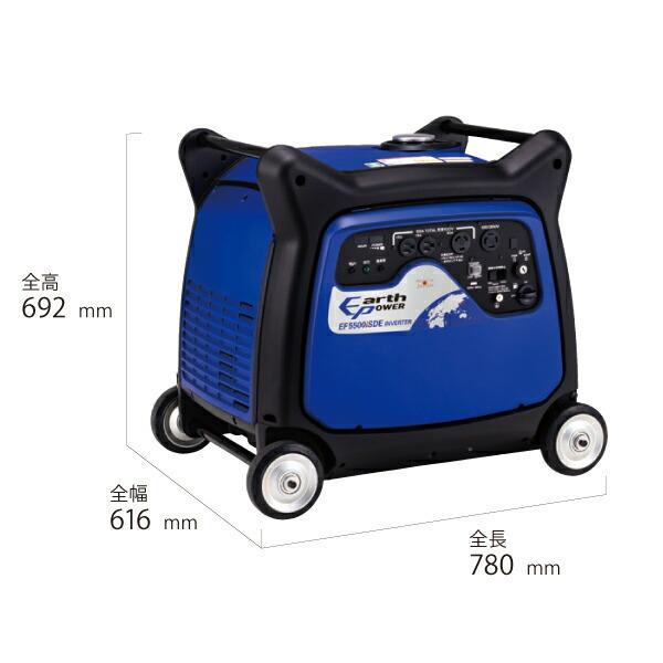 アースパワー インバーター発電機 EF5500iSDE EF5500ISDE 商品画像6：ニッチ・リッチ・キャッチKaago店