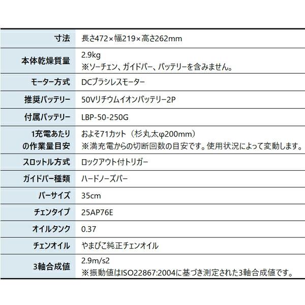 エコー 50V バッテリー中型リアハンドルソー 2Pバッテリー ・充電器付き BCS530-35H25G 商品画像2：ニッチ・リッチ・キャッチKaago店