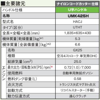 ホンダ 刈払機 25cc U字ハンドル 片肩掛けバンド ナイロンコードカッター仕様 UMK425H1UTHT UMK425UTHTの通販なら:  ニッチ・リッチ・キャッチKaago店 [Kaago(カーゴ)]