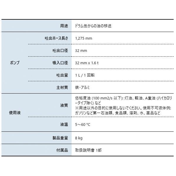 工進 手動ドラムポンプ LP-32 0038519 商品画像2：ニッチ・リッチ・キャッチKaago店