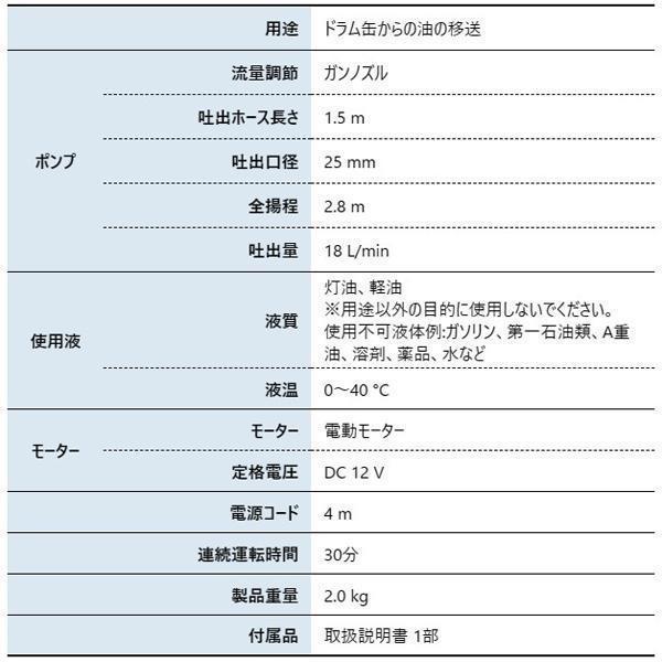 工進 灯油・軽油専用電動ポンプ ラクオート FP-2512 0048548 商品画像2：ニッチ・リッチ・キャッチKaago店