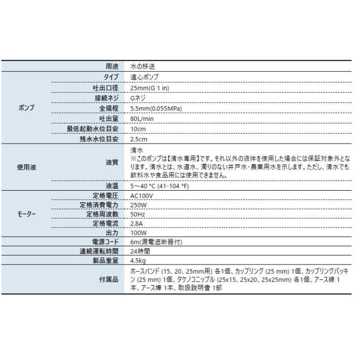 工進 清水用水中ポンプ フルタイム 50Hz FT-525 0348623 商品画像2：ニッチ・リッチ・キャッチKaago店