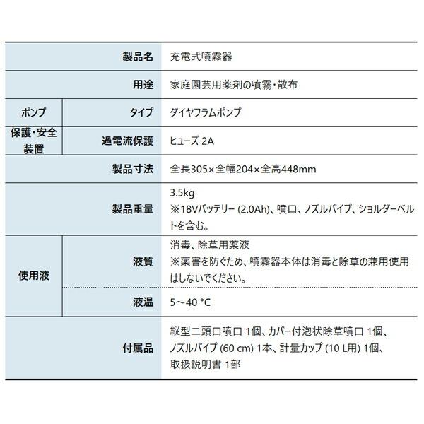 工進 18V 充電式噴霧器 10L SLS-10N 本体のみ 0458883 商品画像2：ニッチ・リッチ・キャッチKaago店