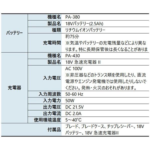 工進 充電式ヘッジトリマー PHT-1825 バッテリー ・充電器付き 0568617 商品画像3：ニッチ・リッチ・キャッチKaago店