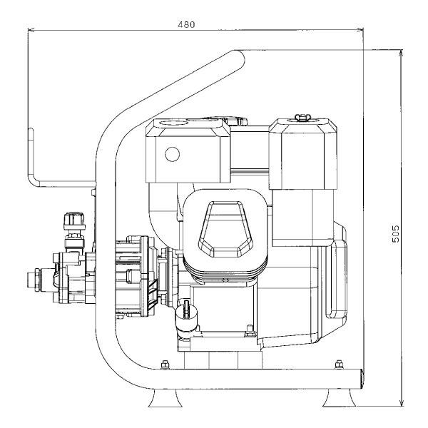 工進 エンジン式高圧洗浄機 JCE-1408U 0598562 商品画像3：ニッチ・リッチ・キャッチKaago店