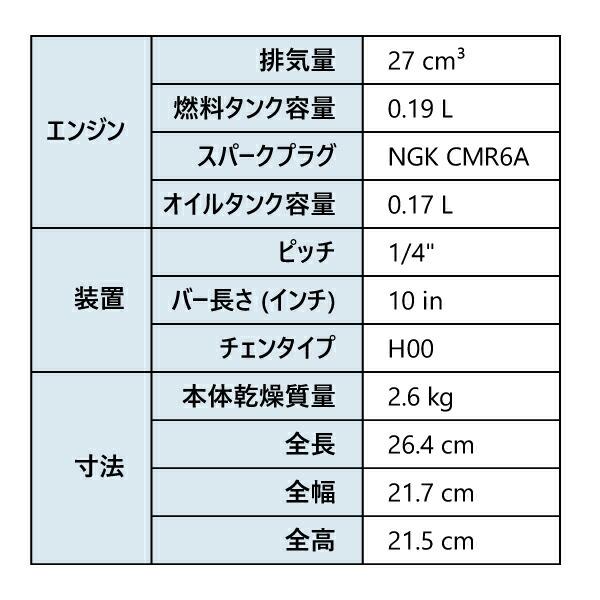 ゼノア チェンソー GZ2700T-10SP_H00 970737960 商品画像2：ニッチ・リッチ・キャッチKaago店