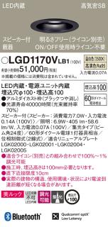 パナソニック電工 Panasonic LGD1170VLB1 スピーカー付DL親器黒60形集