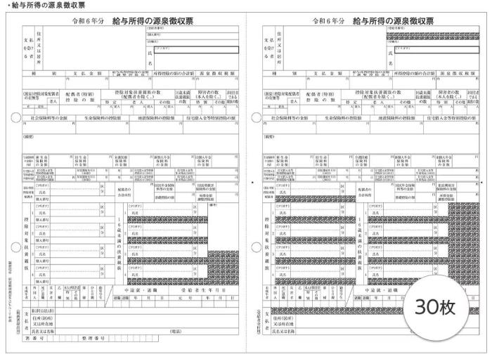 弥生 202500 令和6年分弥生ページプリンタ用源泉徴収票(30人用) 商品画像2：オフィス・モア Online Shop Kaago店