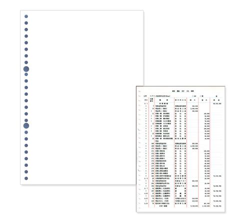 エプソン PZ22TE  元帳用紙 B5白紙（26穴 2000枚）