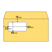 ヒサゴ MF11 窓つき封筒 A4三ツ折用/オレンジ 200枚