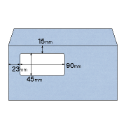 ヒサゴ MF13 窓付き封筒 A4三ツ折用/アクア 200枚 商品画像1：オフィス・モア Online Shop Kaago店