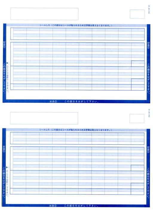 PCA PA1118H 給与明細書封筒B 単票 250枚 